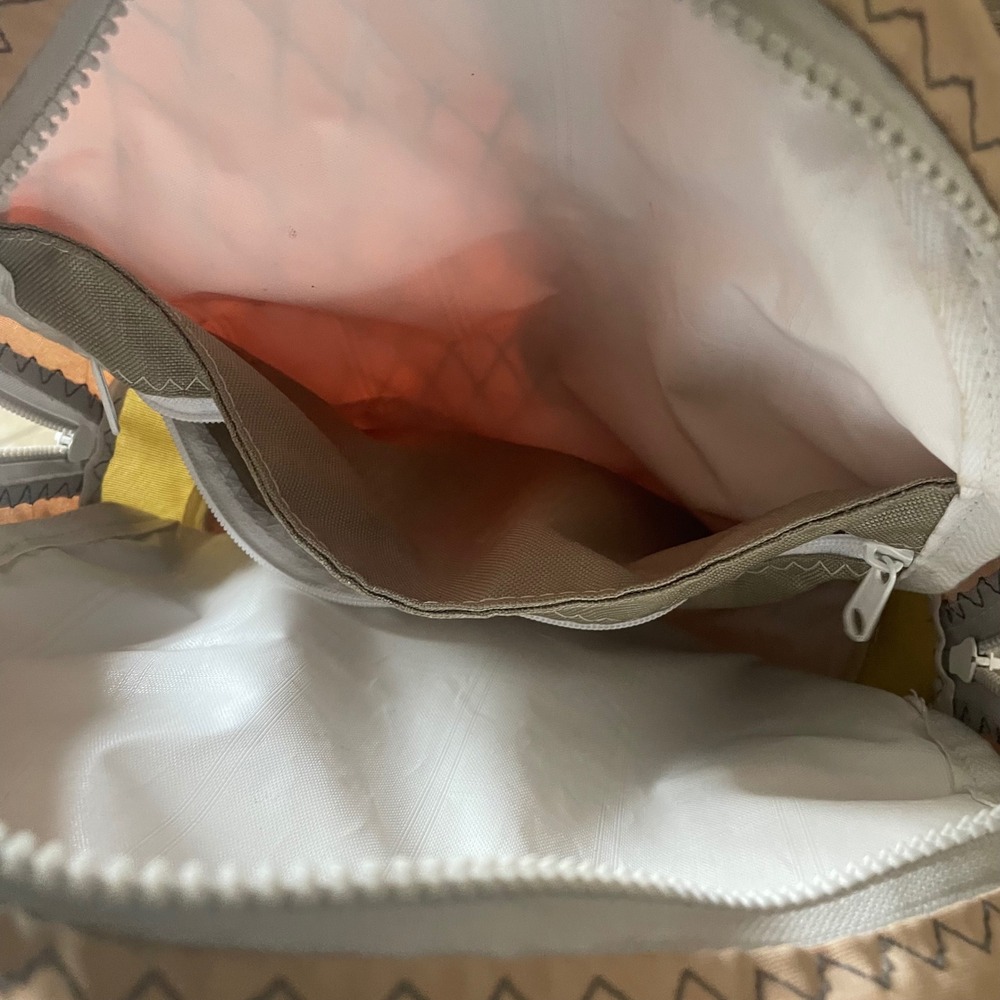 Hope Town Canvas Sailbag Recycled Sailcloth Backpack Coral Pink 242 Anthropology - Picture 7 of 8